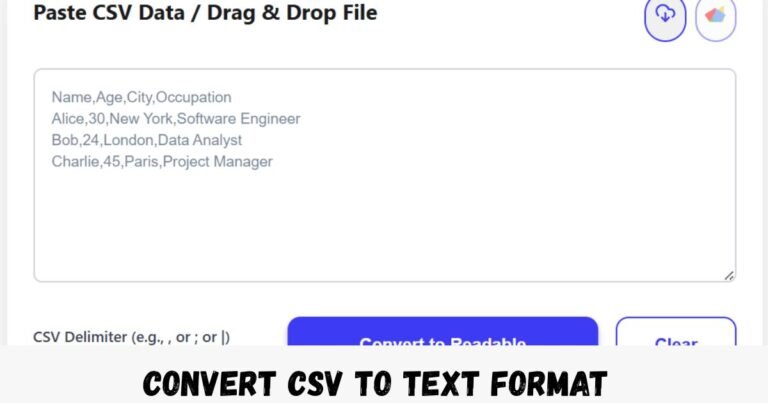 Free Convert CSV to Text Format