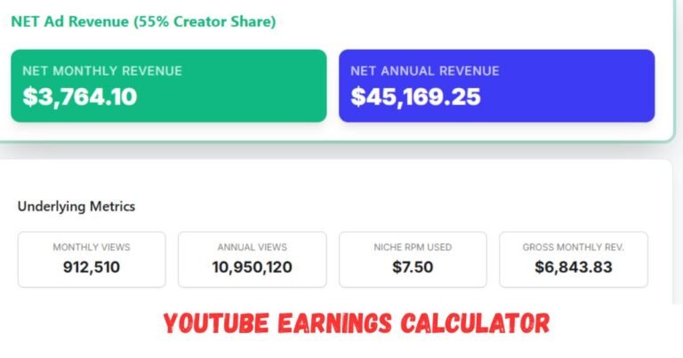 calculate YouTube revenue